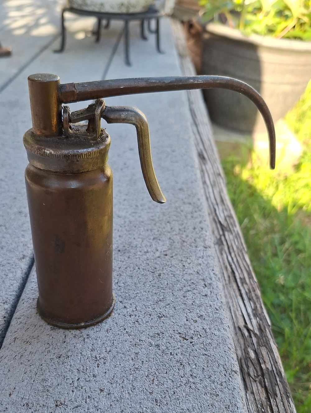 Vintage Brass Oil Can with Long Spout